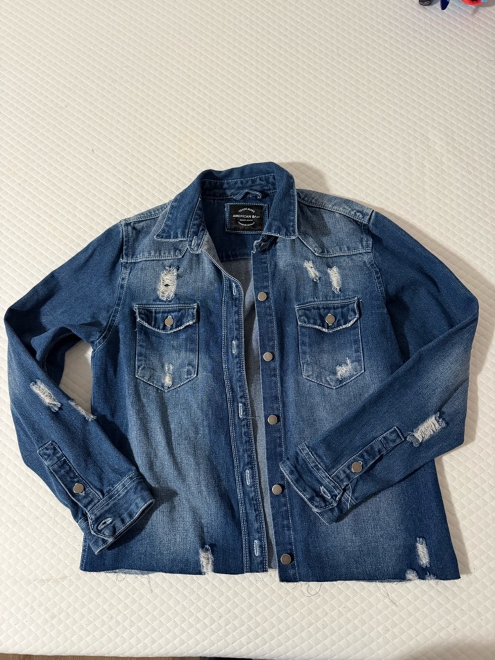 American Bazi Blue Denim Shirt Jacket
